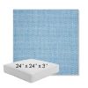 Picture of Pique Sky | 24" x 24" x 3" Square Outdoor Cushion - Sunbrella© Fabric