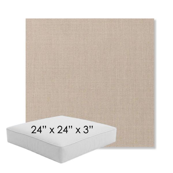 Picture of Play Oat | 24" x 24" x 3" Square Outdoor Cushion - Sunbrella© Fabric