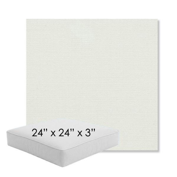 Picture of Sailcloth Salt | 24" x 24" x 3" Square Outdoor Cushion - Sunbrella© Fabric