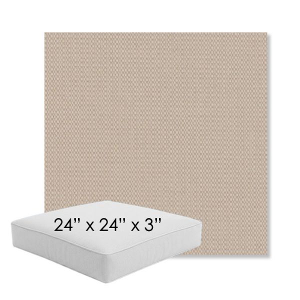 Picture of Shelter Linen | 24" x 24" x 3" Square Outdoor Cushion - Sunbrella© Fabric