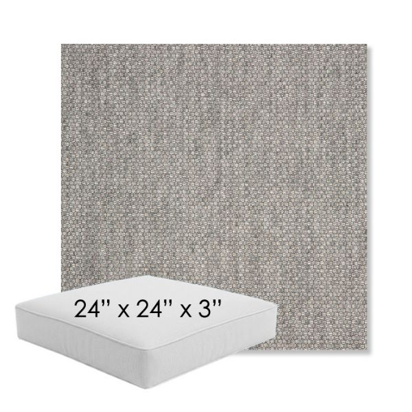Picture of Tailored Fog | 24" x 24" x 3" Square Outdoor Cushion - Sunbrella© Fabric