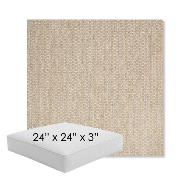 Picture of Tailored Putty | 24" x 24" x 3" Square Outdoor Cushion - Sunbrella© Fabric
