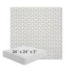 Picture of Underline Dove | 24" x 24" x 3" Square Outdoor Cushion - Sunbrella© Fabric