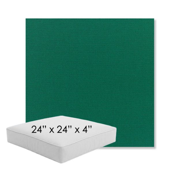 Picture of Canvas Forest Green | 24" x 24" x 4" Square Outdoor Cushion - Sunbrella© Fabric