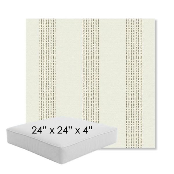 Picture of Caper Linen | 24" x 24" x 4" Square Outdoor Cushion - Sunbrella© Fabric