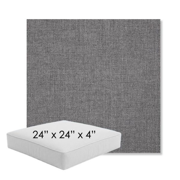 Picture of Cast Slate | 24" x 24" x 4" Square Outdoor Cushion - Sunbrella© Fabric