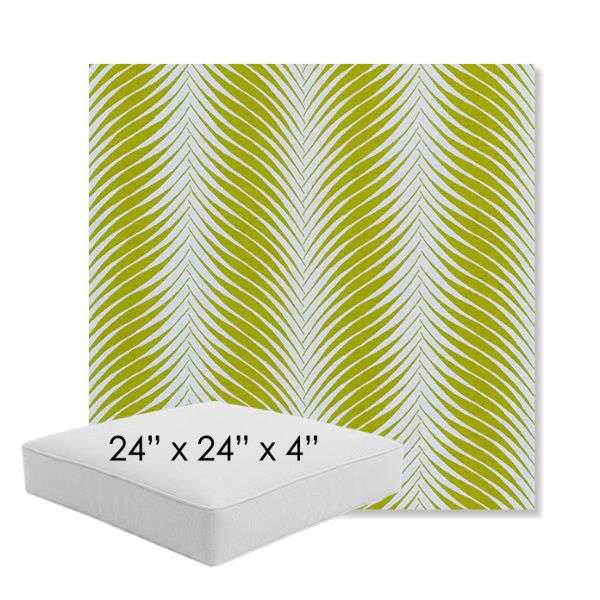 Picture of Clock Out Frond | 24" x 24" x 4" Square Outdoor Cushion - Sunbrella© Fabric