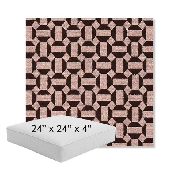Picture of Hoopla Black Cherry | 24" x 24" x 4" Square Outdoor Cushion - Sunbrella© Fabric