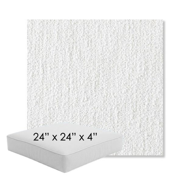 Picture of Improve White | 24" x 24" x 4" Square Outdoor Cushion - Sunbrella© Fabric