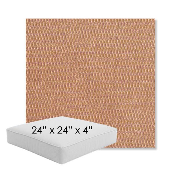 Picture of Kudos Peach | 24" x 24" x 4" Square Outdoor Cushion - Sunbrella© Fabric
