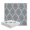 Picture of Linnaeus Indigo | 24" x 24" x 4" Square Outdoor Cushion - Sunbrella© Fabric
