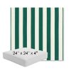 Picture of Mason Forest Green | 24" x 24" x 4" Square Outdoor Cushion - Sunbrella© Fabric