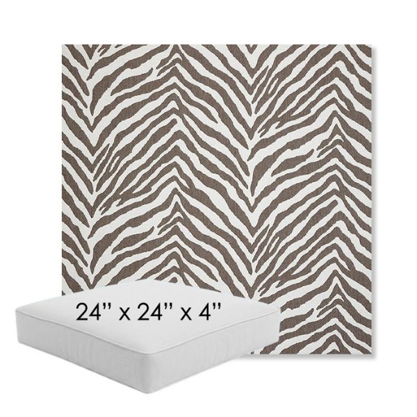 Picture of Namibia Grey | 24" x 24" x 4" Square Outdoor Cushion - Sunbrella© Fabric