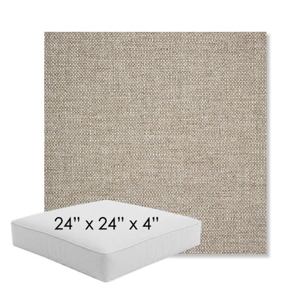 Picture of Piazza Burlap | 24" x 24" x 4" Square Outdoor Cushion - Sunbrella© Fabric