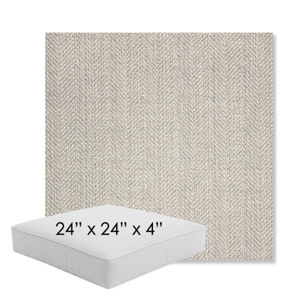 Picture of Posh Pebble | 24" x 24" x 4" Square Outdoor Cushion - Sunbrella© Fabric