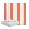 Picture of Relate Persimmon | 24" x 24" x 4" Square Outdoor Cushion - Sunbrella© Fabric