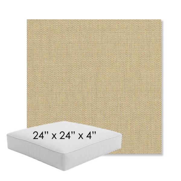 Picture of Sailcloth Sahara | 24" x 24" x 4" Square Outdoor Cushion - Sunbrella© Fabric