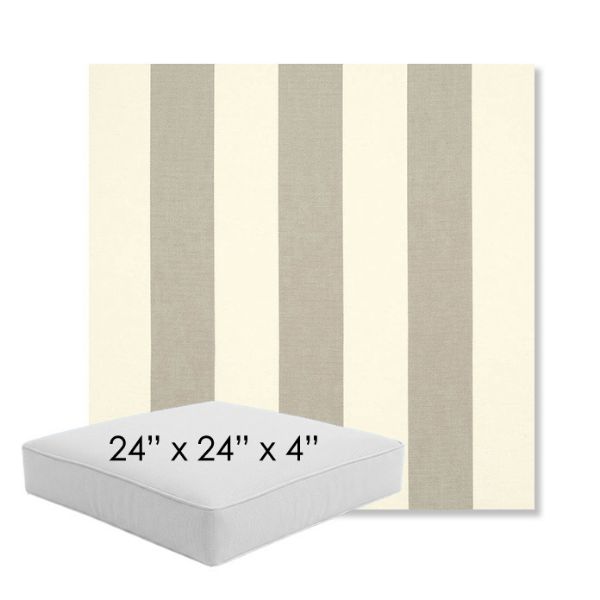 Picture of Solana Seagull | 24" x 24" x 4" Square Outdoor Cushion - Sunbrella© Fabric