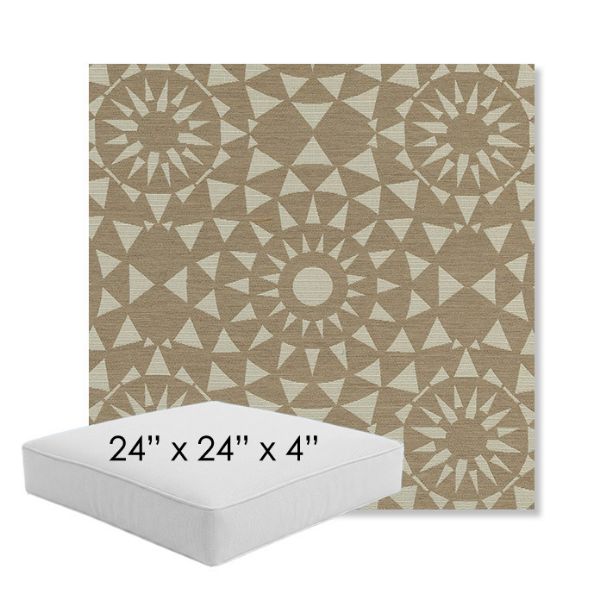 Picture of Sundial Sandcastle | 24" x 24" x 4" Square Outdoor Cushion - Sunbrella© Fabric