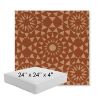 Picture of Sundial Shrimp | 24" x 24" x 4" Square Outdoor Cushion - Sunbrella© Fabric
