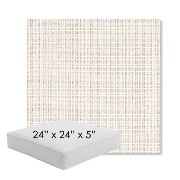 Picture of Benson Sand | 24" x 24" x 5" Square Outdoor Cushion - Sunbrella© Fabric