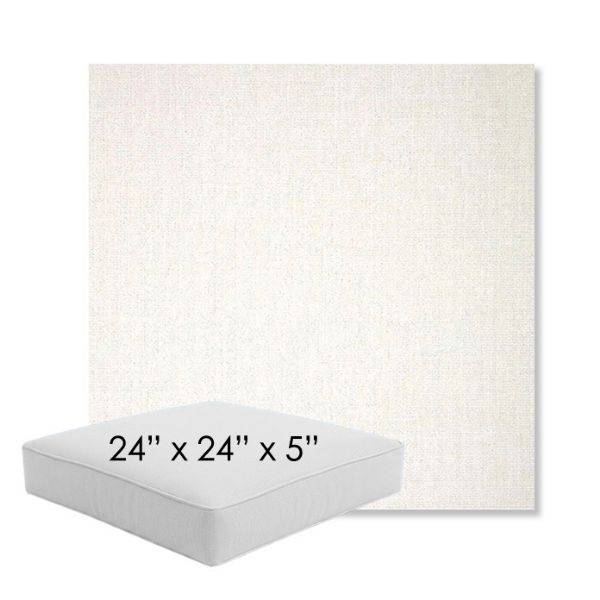 Picture of Crush Snow | 24" x 24" x 5" Square Outdoor Cushion - Sunbrella© Fabric