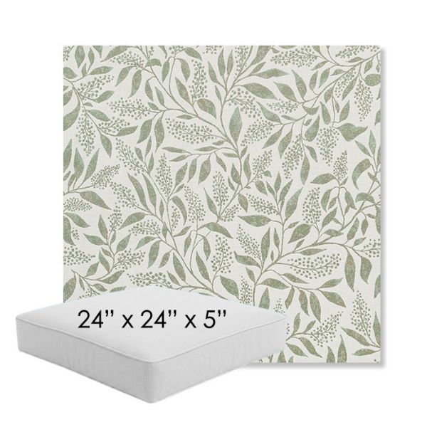 Picture of Exquisite Aloe | 24" x 24" x 5" Square Outdoor Cushion - Sunbrella© Fabric