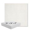 Picture of Idol Snow | 24" x 24" x 5" Square Outdoor Cushion - Sunbrella© Fabric