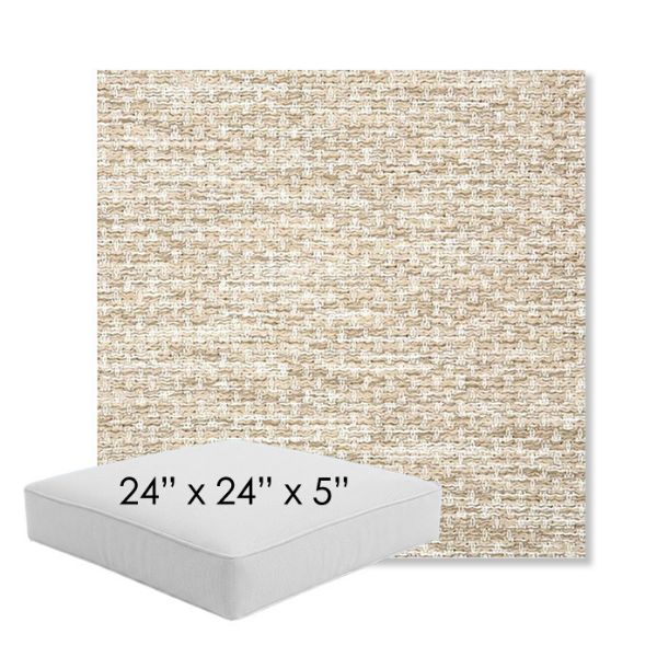 Picture of Litchfield Sand | 24" x 24" x 5" Square Outdoor Cushion - Sunbrella© Fabric