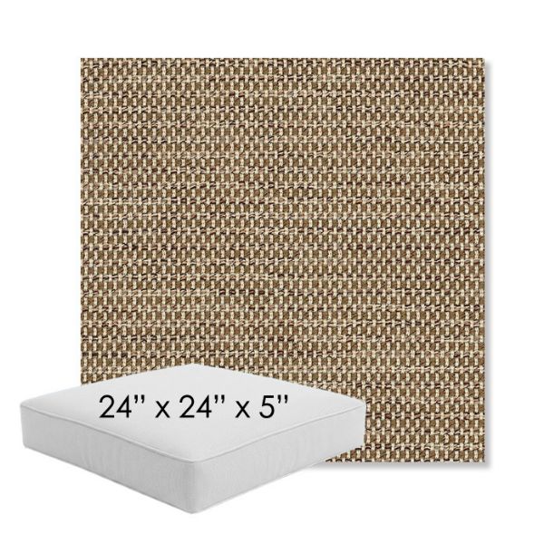 Picture of Mainstreet Latte | 24" x 24" x 5" Square Outdoor Cushion - Sunbrella© Fabric