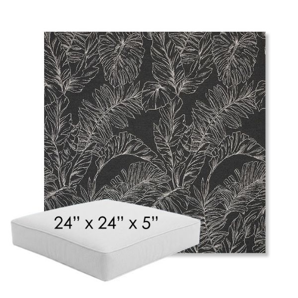 Picture of Palma Shadow | 24" x 24" x 5" Square Outdoor Cushion - Sunbrella© Fabric