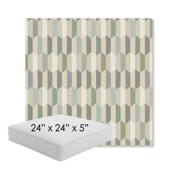 Picture of Precise Spring | 24" x 24" x 5" Square Outdoor Cushion - Sunbrella© Fabric