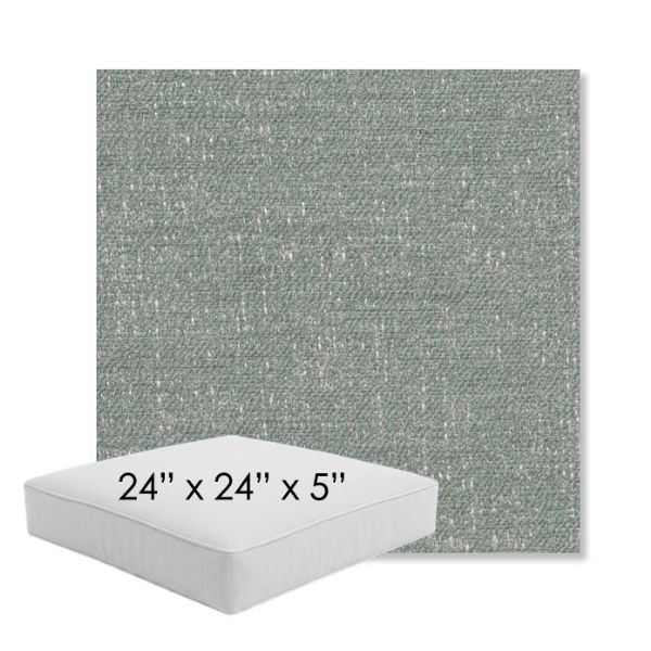 Picture of Rafi Mist | 24" x 24" x 5" Square Outdoor Cushion - Sunbrella© Fabric