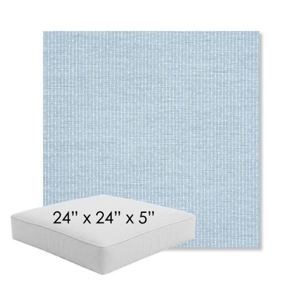 Picture of Solo Ocean | 24" x 24" x 5" Square Outdoor Cushion - Sunbrella© Fabric