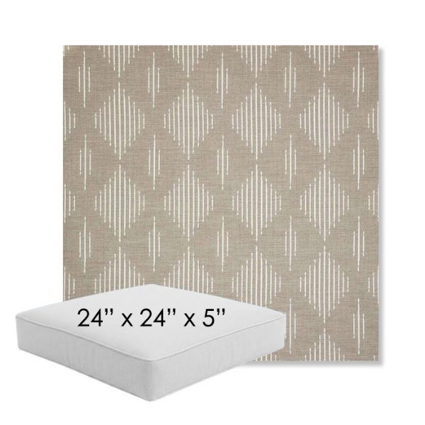 Picture of Spinner Diamond Pebble | 24" x 24" x 5" Square Outdoor Cushion - Sunbrella© Fabric