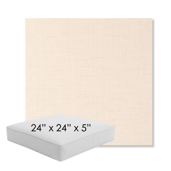 Picture of Willa Cream | 24" x 24" x 5" Square Outdoor Cushion - Sunbrella© Fabric