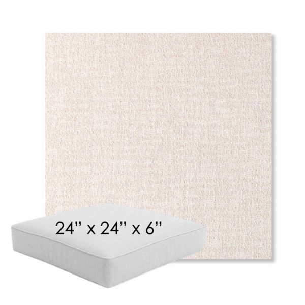 Picture of Abstraction Parchment | 24" x 24" x 6" Square Outdoor Cushion - Sunbrella© Fabric