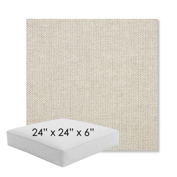 Picture of Blend Linen | 24" x 24" x 6" Square Outdoor Cushion - Sunbrella© Fabric