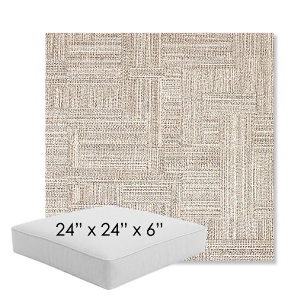 Picture of Boro Walnut | 24" x 24" x 6" Square Outdoor Cushion - Sunbrella© Fabric