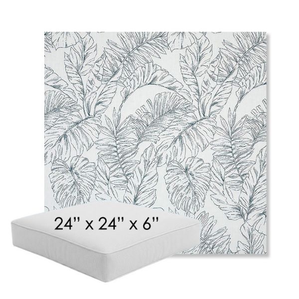 Picture of Calm Laurel | 24" x 24" x 6" Square Outdoor Cushion - Sunbrella© Fabric