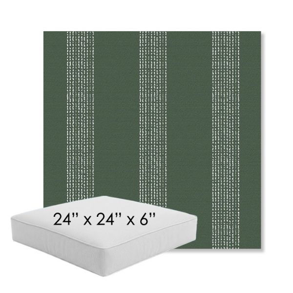 Picture of Caper Moss | 24" x 24" x 6" Square Outdoor Cushion - Sunbrella© Fabric