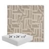 Picture of Escher Greige | 24" x 24" x 6" Square Outdoor Cushion - Sunbrella© Fabric