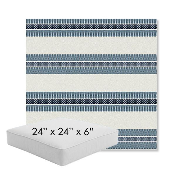 Picture of Excel Denim | 24" x 24" x 6" Square Outdoor Cushion - Sunbrella© Fabric