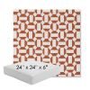 Picture of Hoopla Tobiko | 24" x 24" x 6" Square Outdoor Cushion - Sunbrella© Fabric