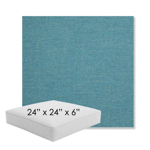 Picture of Idol Lagoon | 24" x 24" x 6" Square Outdoor Cushion - Sunbrella© Fabric