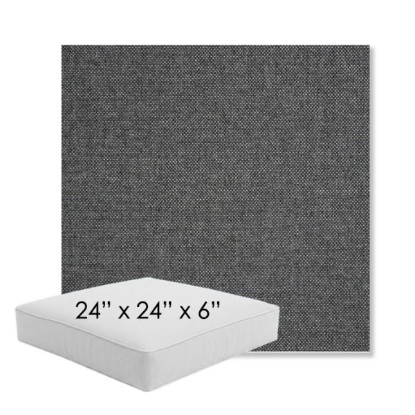 Picture of Idol Slate | 24" x 24" x 6" Square Outdoor Cushion - Sunbrella© Fabric