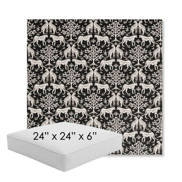 Picture of Jaipur Frame Onyx | 24" x 24" x 6" Square Outdoor Cushion - Sunbrella© Fabric