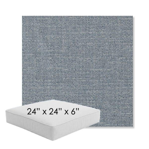 Picture of Kudos Denim Wash | 24" x 24" x 6" Square Outdoor Cushion - Sunbrella© Fabric