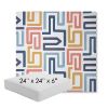 Picture of Labyrinth Fiesta | 24" x 24" x 6" Square Outdoor Cushion - Sunbrella© Fabric