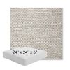 Picture of Litchfield Fog | 24" x 24" x 6" Square Outdoor Cushion - Sunbrella© Fabric